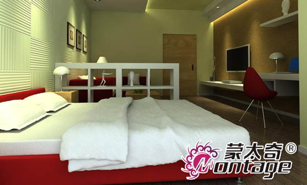 摒棄單一色調 硅藻泥背景墻打造環?！な孢m迷你公寓